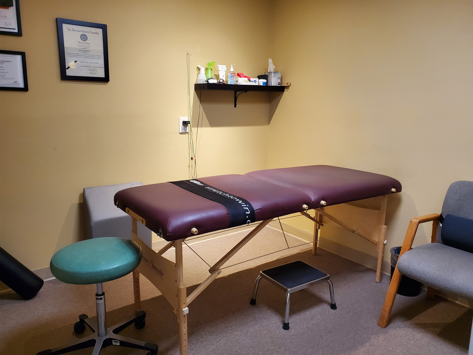 Chiropractic Table at Spine & Sport Annapolis