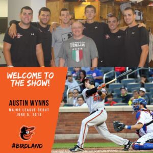 Dr. Ray Infanti with Baltimore Oriole Austin Wynns