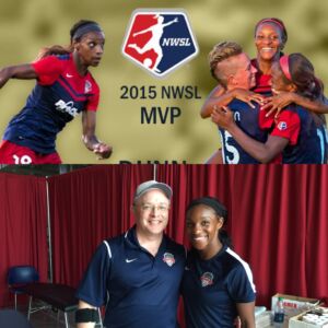 Dr. Ray Infanti with NWSL 2015 MVP Crystal Dunn
