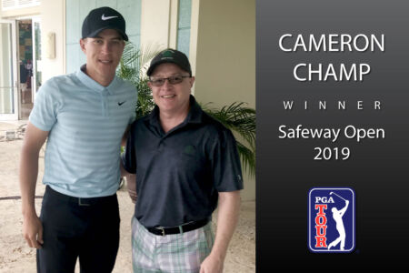 Dr. Ray Infanti with PGA Golfer Cameron Champ