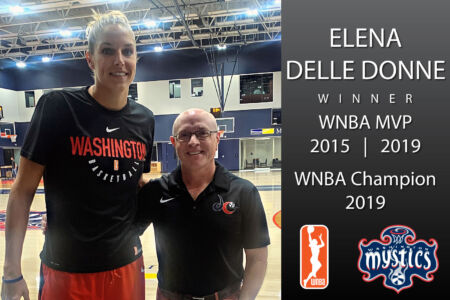 Dr. Ray Infanti with Elena Delle Donne WNBA MVP 2015 and 2019 WNBA Champion 2018 with the Washington Mystics