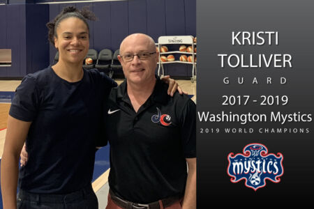 Dr. Ray Infanti with Washington Mystics guard Kristi Tolliver